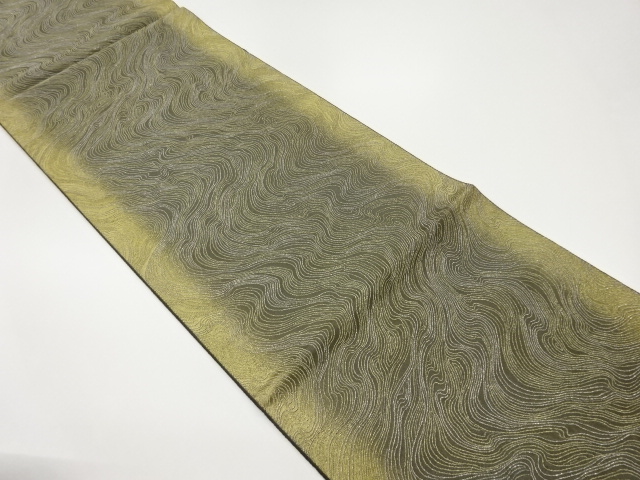 JAPANESE FUKURO OBI / WOVEN ABSTRACT WAVE